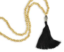 Japa Mala dřevěná natural Buddha - černá