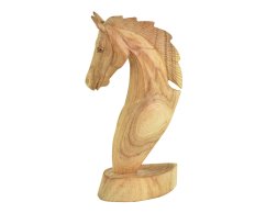 Dřevěná soška Kůň hlava 25 cm