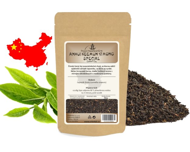 Černý čaj Anhui Keemun Yi Hong Special - Gramáž čaje: 50 g