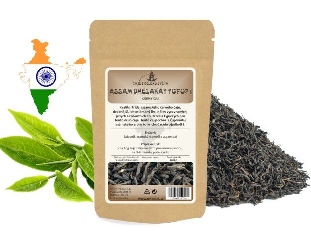 Černý čaj Assam Dhelakat TGFOP1 - Gramáž čaje: 1000 g
