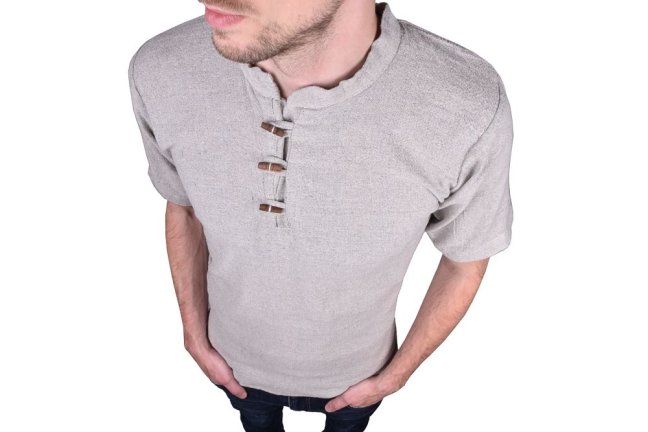 Kurta pánská ANKITA, krátký rukáv, šedá, II.jakost