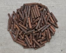 Korálky hliněné, dlouhé, zdobené, 19 x 3mm, 40g