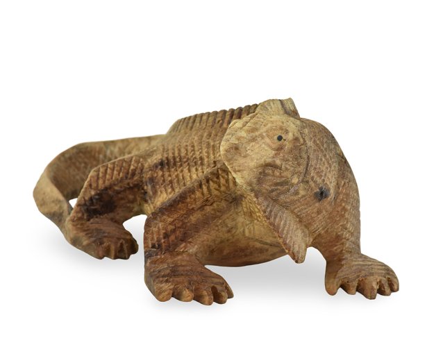 Dřevěná soška Leguán 8 cm - var. A