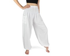 Kalhoty jóga SATJA, bílé, II. jakost