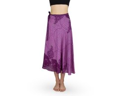 Zavinovací sukně NORIO, fialová, mandaly, II. jakost