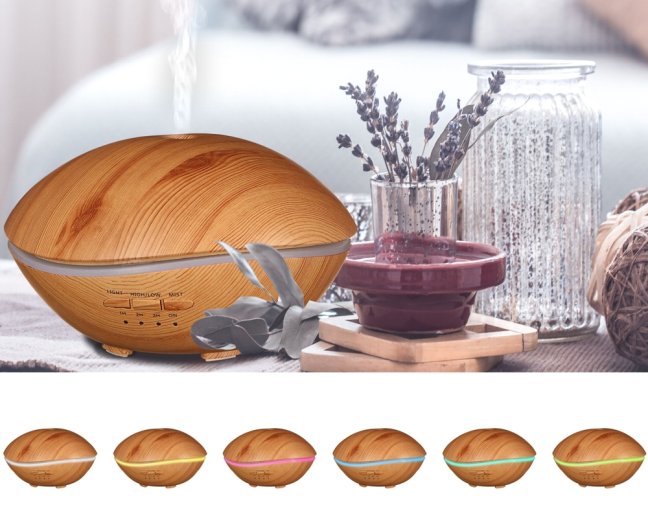 Aroma difuzér Stone světlé dřevo 500ml SIXTOL