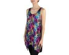 Dámský dlouhý top YOGESA II, černo-duhový, orient