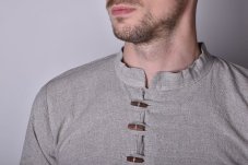 Kurta pánská ANKITA, krátký rukáv, šedá