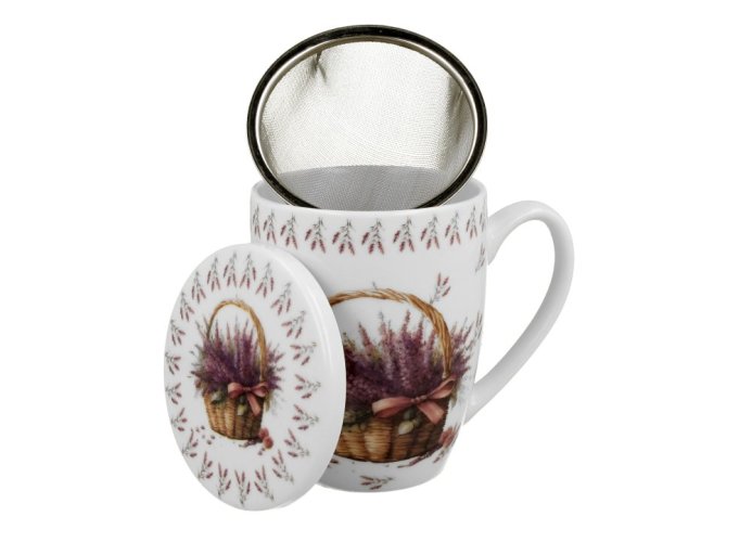 Hrnek na bylinky LEVANDULOVÝ KOŠÍK 320 ml