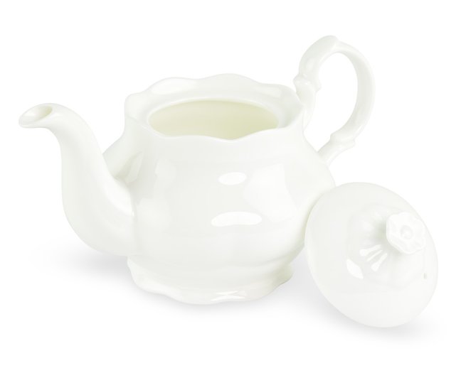 Porcelánová konvice Victoria, bíla, viktoriánský styl, 400 ml