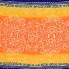 Sarong - Pareo BUN, duhová mandala, oranžová, II. jakost