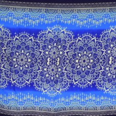 Sarong - Pareo BUN, duhová mandala, modrá, II. jakost