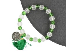 Náramek zelený, třásně, Strom života