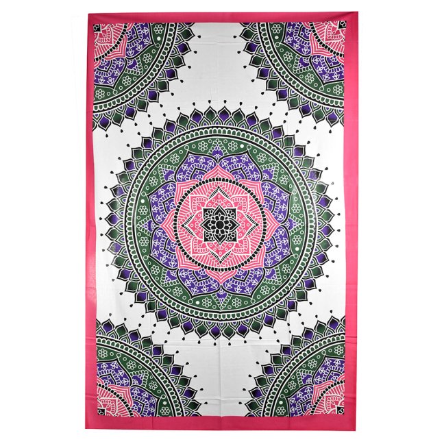 Přehoz Mandala - Lotos růžový 147 x 208 cm - II. jakost