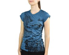 Tričko dámské krátký rukáv SURE, Orlí vzlet, petrolejová