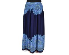 Dlouhá sukně KAMON, mandaly, tmavě a světle modrá