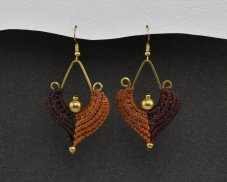 Náušnice drhané Kapka - K