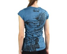 Tričko dámské krátký rukáv SURE, Orlí vzlet, petrolejová