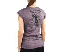 Tričko dámské krátký rukáv SURE, Strom peace, fialová