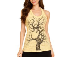 Tílko SURE, strom Óm, bavlna, žlutá