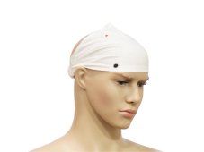 Letní čelenka Thai bílá s puntíky a kolečky