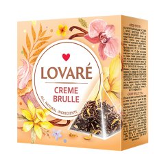 Černý aromatizovaný čaj Lovaré Creme Brulee (15 pyramid) 30 g