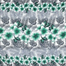 Sarong - Pareo BUN, plumerie, zelená, II. jakost