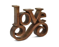 Dřevěná dekorace Love 19 cm