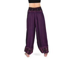 Kalhoty jóga PABITRA, fialové, egyptský vzor