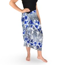 Sarong - Pareo BUN, plumerie, modrá, II. jakost