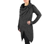 Kardigan ADA s límcem, jednosměrný zip, šedý