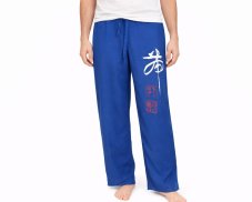 Kalhoty Nippon dlouhé, bavlna, světle modré, tygr