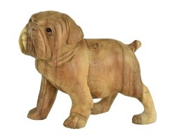 Dřevěná soška Bulldog 18 cm - varianta C