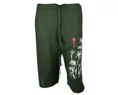 Kalhoty Nippon krátké, bavlna, zelená, long live bamboo, vel. XL
