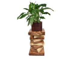 Dřevěný podstavec pod rostliny Natural Books 52 cm