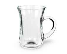 Sklenice na čaj s ouškem 1,40 dl - "Bora" - karton 6 ks