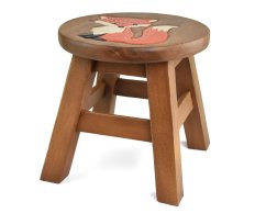 Stolička dřevěná dekor liška