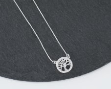 Stříbrný náhrdelník Strom života se zirkony