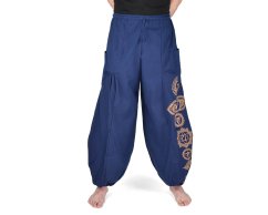 Kalhoty jóga KIET, Čakry, modré