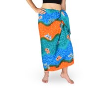 Sarong - Pareo REN, duha s motýly, petrolejová, II. jakost