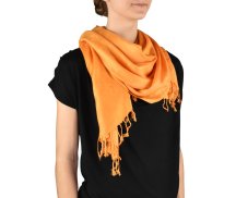 Šátek  Óm viskoza 180cm x 65cm žlutá