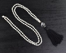 Asijský růženec - bílý korálek 4 mm