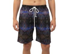 Kraťasy Wolter, ornamenty, černo-modré