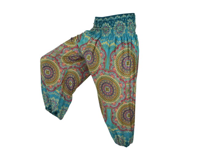 Kalhoty Joga WASTE, zelené, mandaly Kalhoty Joga WASTE, zelené, mandaly