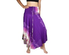 Sukně NAJWA, fialová, květy, květ v pase