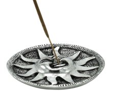 Kulatý stojan na vonné tyčinky - Slunce - 9 cm