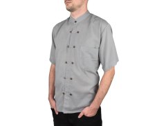 Pánská košile s krátkým rukávem RENSHU, šedá, II. jakost