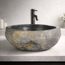 Umyvadlo říční kámen 38 x 32 cm, var. I