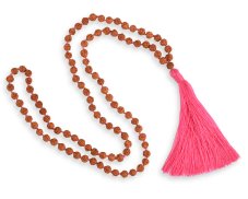 Japa Mala Rudraksha - růžová
