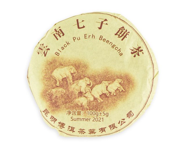 Tmavý čaj China Yunnan Pu Erh Shu Beng Cha Elephant 2021 - 100 g